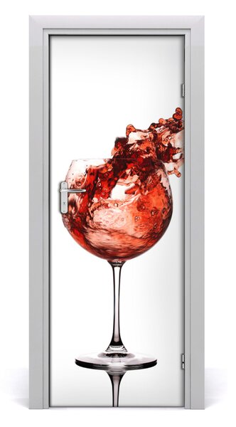 Sticker porta Un bicchiere di vino 75x205 cm