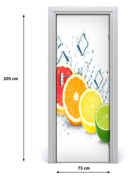 Adesivo per porta interna Citrus 75x205 cm