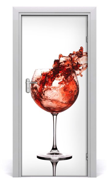 Sticker porta Un bicchiere di vino 75x205 cm