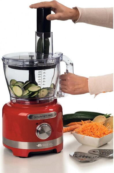 Ariete Robot da Cucina Multifunzione Capacit 3 Litri Potenza 1000 Watt 2 Velocit + Pulse colore Rosso - 00C178200AR0 Gourmet Pro Moderna