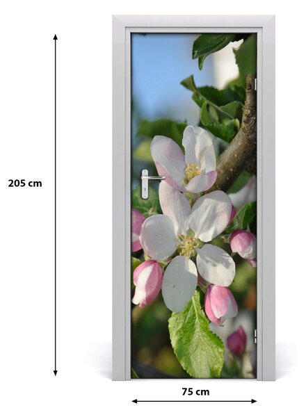Adesivo per porta fiori di ciliegio 75x205 cm