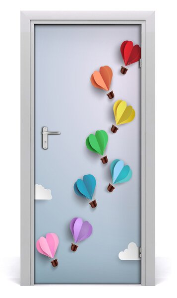 Adesivo per porta interna Palloncini cardiaci 75x205 cm