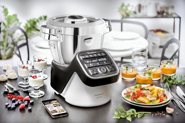 Moulinex Robot da Cucina Multifunzione Capacit 4.5 Litri Velocit 12 livelli Potenza 1550 Watt colore Nero Bianco - HF8098N