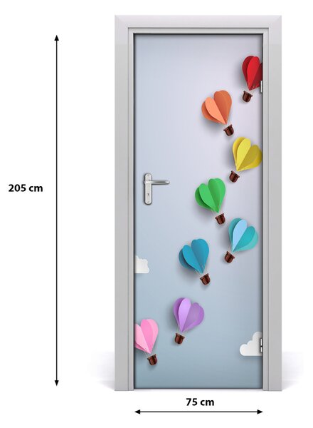 Adesivo per porta interna Palloncini cardiaci 75x205 cm