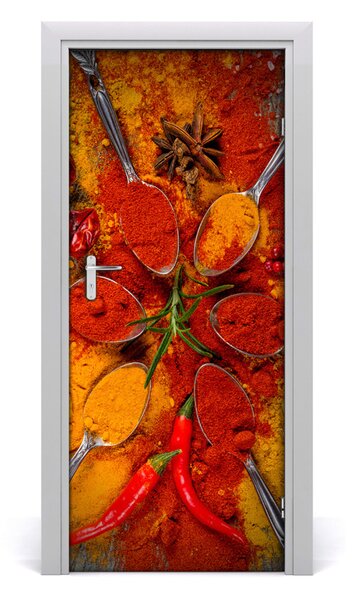 Adesivo per porta interna Spezie 75x205 cm