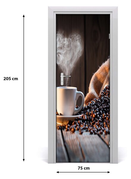 Poster adesivo per porta tazza di caff? 75x205 cm