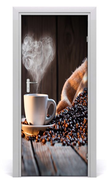Poster adesivo per porta tazza di caff? 75x205 cm