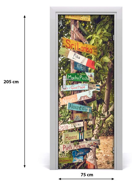 Adesivo per porta a casa un cartello 75x205 cm