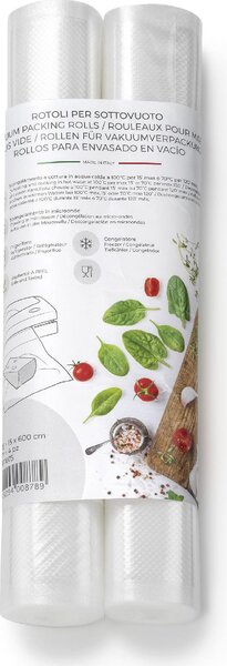 Magic Vac Rotolo per macchina sottovuoto 15 cm x 6 mt Confezione da 2 Rotoli - ANP1075