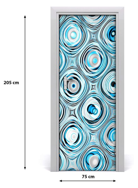 Sticker porta Grafica frattale 75x205 cm