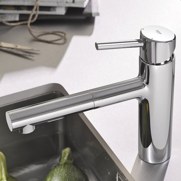 GROHE Rubinetto Cucina Miscelatore con Doccetta Estraibile Monocomando colore Cromo - 30273001 Concetto