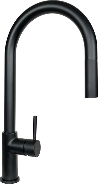 SCHOCK Rubinetto Cucina Miscelatore con Doccetta Estraibile Monocomando Canna Alta colore Nero - SXRAINBK