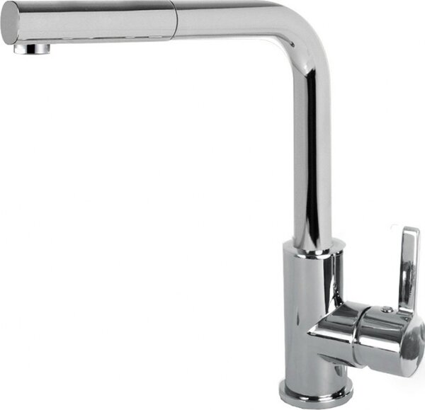 ELLECI Rubinetto Cucina Miscelatore con Doccetta Estraibile Monocomando colore Cromo - Cloud 02 - MIKC02CR