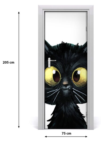 Adesivo per porta Gatto 75x205 cm