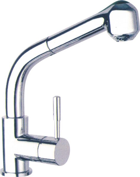 RUBINETTERIE ASSOCIATE Rubinetto Cucina Miscelatore con Doccetta Estraibile Monocomando colore Inox - 88007F Gemini