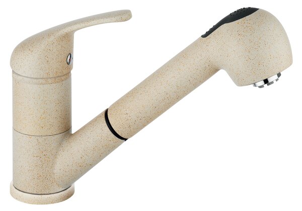 Emmevi Rubinetto Cucina Miscelatore con Doccetta Estraibile Monocomando colore Granito Avena - Linea Ambra cucina 9065 - GRAV9065.A