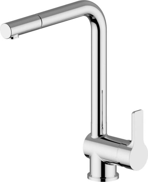 TEOREMA Rubinetto Cucina Miscelatore con Doccetta Estraibile Monocomando colore Cromo - 8652211 Serie Goodlife