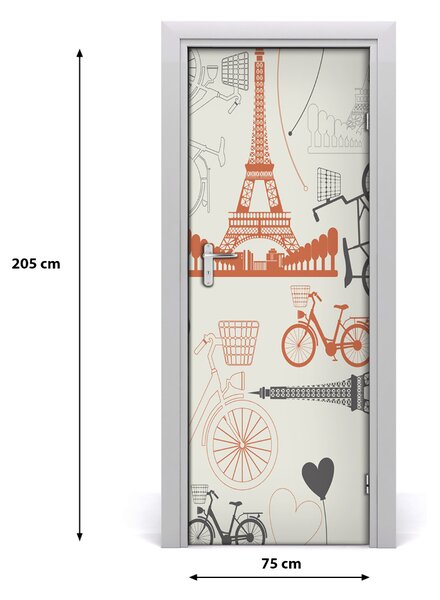 Sticker porta Simboli della Francia 75x205 cm