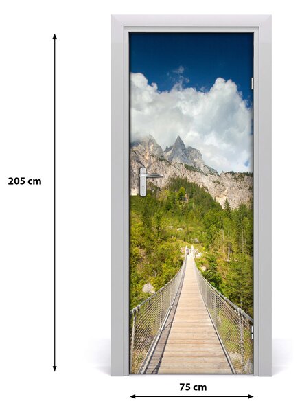 Adesivo per porta interna Ponte sospeso 75x205 cm