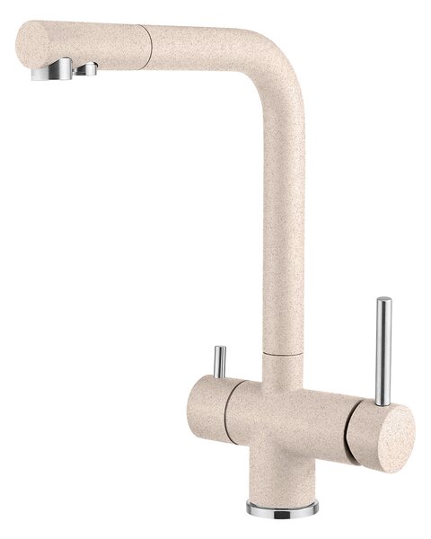 Plados Rubinetto Cucina Miscelatore con Doccetta Estraibile Monocomando in Microultragranit colore Beige - NEMO - FLO55 - UG94