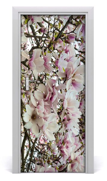Adesivo per porta Fiori magnolia 75x205 cm