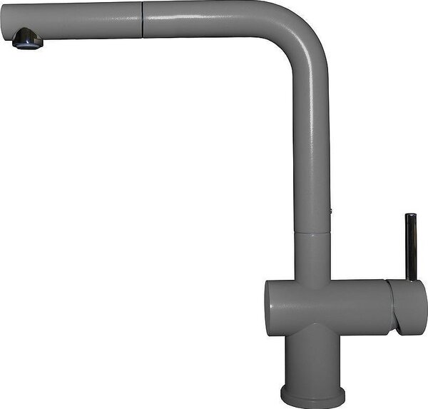 ELLECI Rubinetto Cucina Miscelatore con Doccetta Estraibile Monocomando colore Titanium M73 - MMKSTP73 Stream Plus