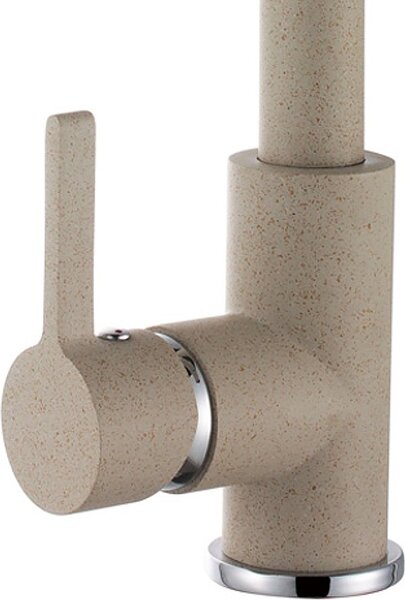 ELLECI Rubinetto Cucina Miscelatore con Doccetta Estraibile Monocomando in Granitek colore 51 Avena - MGKC0251