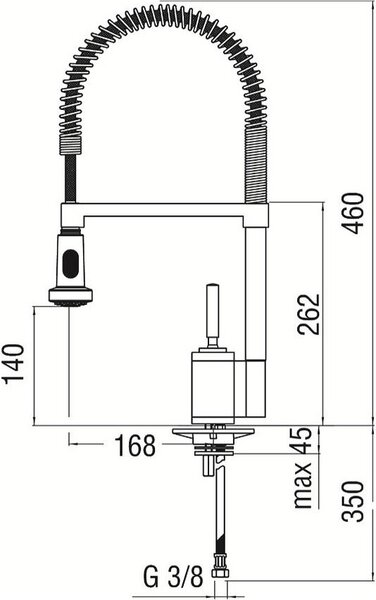 NOBILI Rubinetto Cucina Miscelatore con Doccetta Monocomando Cromato - OZ45300/3CR
