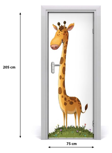 Adesivo per porta Giraffa 75x205 cm