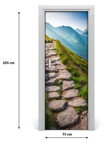 Poster adesivo per porta Tale di montagna 75x205 cm