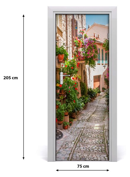 Poster adesivo per porta Strade italiane 75x205 cm