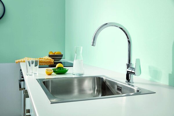 GROHE Rubinetto Cucina Miscelatore Lavello Monocomando a Canna Alta colore Cromo - 31 367 001 Bauedge