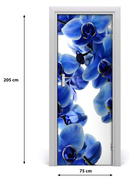 Adesivo per porta fiore di orchidea 75x205 cm
