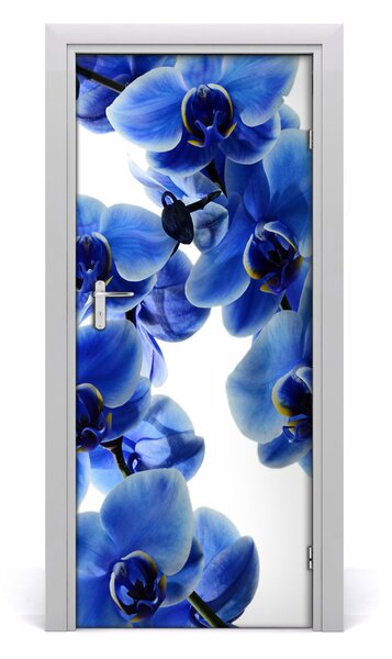 Adesivo per porta fiore di orchidea 75x205 cm