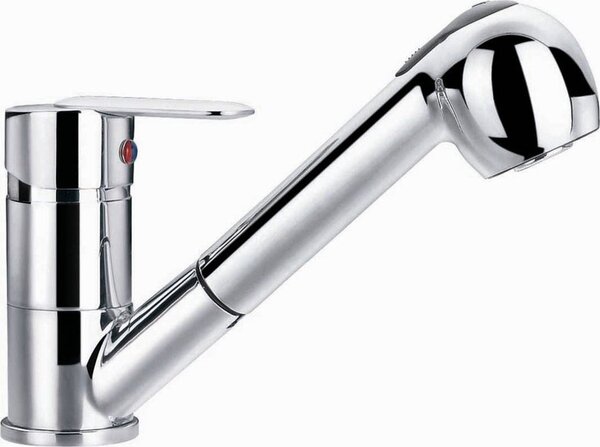 Idro Bric Rubinetto Cucina Miscelatore Lavello monoforo con Doccetta Estraibile cromato lucido -SCARUB0179CR serie Ray