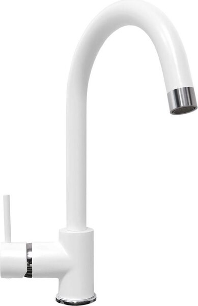 Plados Rubinetto Cucina Miscelatore Monocomando a Canna Alta colore Bianco UG98 - PETRAMIX