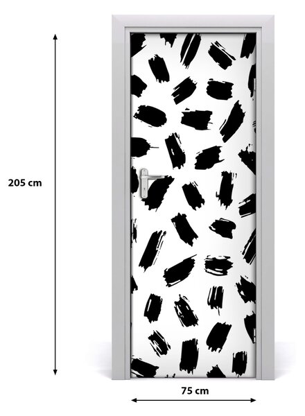Sticker porta Macchie in bianco e nero 75x205 cm