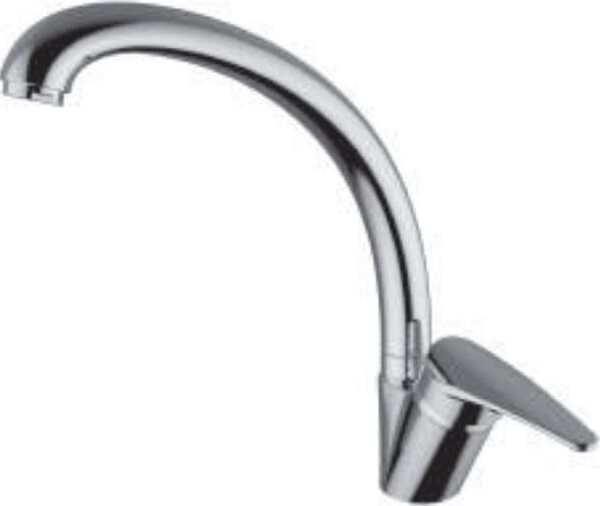 TEOREMA Rubinetto Cucina Miscelatore Monocomando a Canna Alta colore Cromo - 8T52611