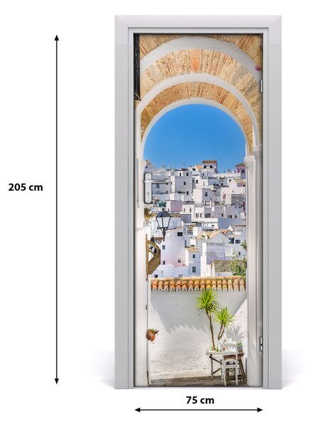 Adesivo per porta interna Andalusia della Spagna 75x205 cm