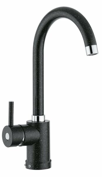 Plados Rubinetto Cucina Miscelatore Monocomando a Canna Alta in Ultragranit colore Bianco UG98 - Polytek10