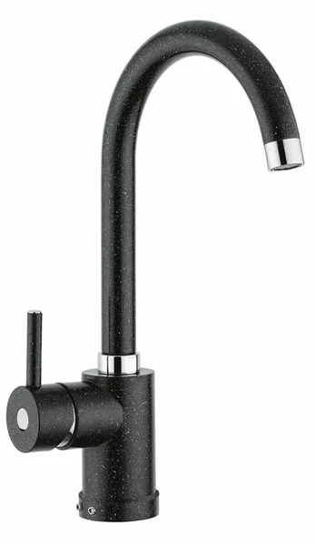 Plados Rubinetto Cucina Miscelatore Monocomando a Canna Alta in Ultragranit colore Bianco UG98 - Polytek10