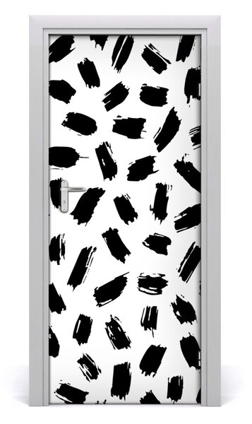 Sticker porta Macchie in bianco e nero 75x205 cm