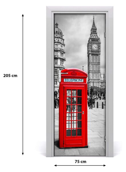 Poster adesivo per porta Londra, Inghilterra 75x205 cm