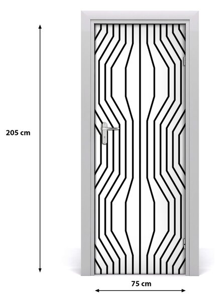 Adesivo per porta Linee geometriche 75x205 cm