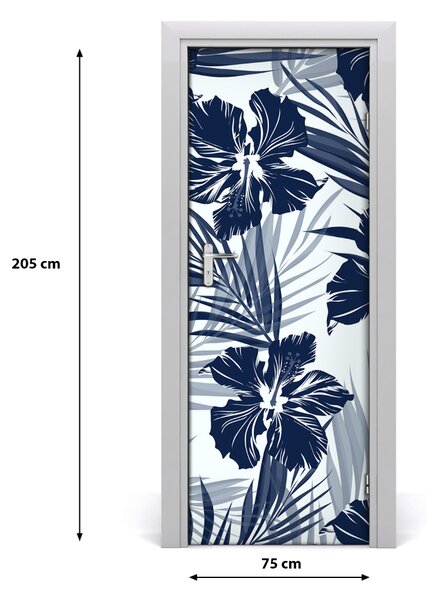 Rivestimento Per Porta Fiori tropicali 75x205 cm