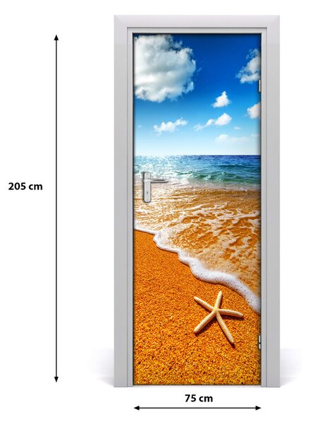 Poster adesivo per porta Stella marina 75x205 cm