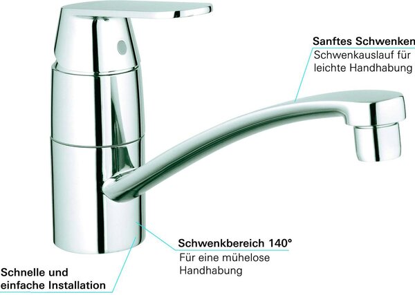 GROHE Rubinetto Cucina Miscelatore Monocomando colore Cromo - 32842000