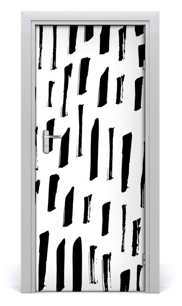 Sticker porta Macchie in bianco e nero 75x205 cm