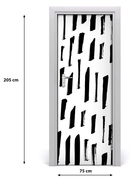 Sticker porta Macchie in bianco e nero 75x205 cm
