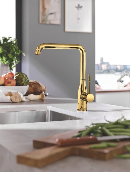 GROHE Rubinetto Cucina Miscelatore Monocomando colore Oro Giallo Lucido - 32553002 Essence